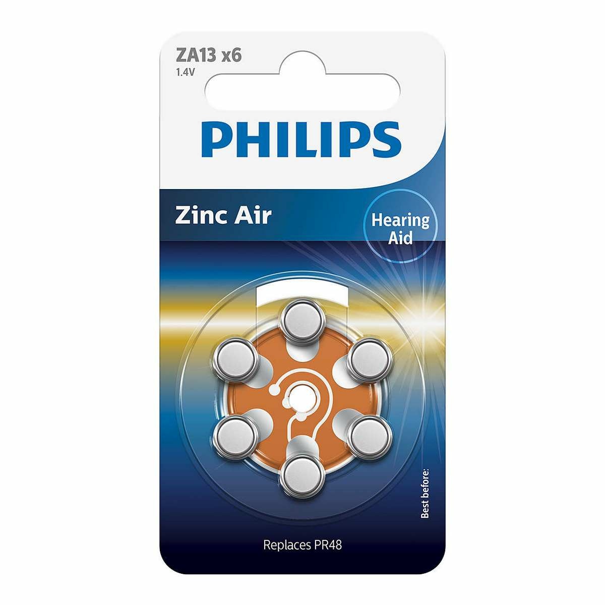 Philips hallókészülék akkumulátorok ZA13 1,4 V