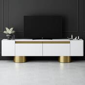 Televizní stolek Bohem White and Gold