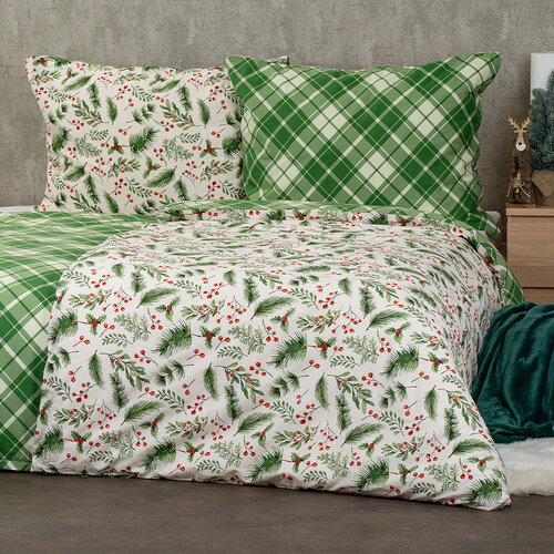 4Home Бавовняна постільна білизна Scotch green, 140 x 220 см, 70 x 90 см