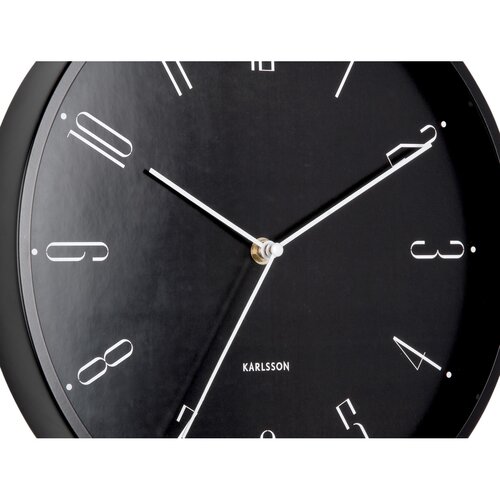 Karlsson 5988BK design falióra fekete, 30 cmátmérővel