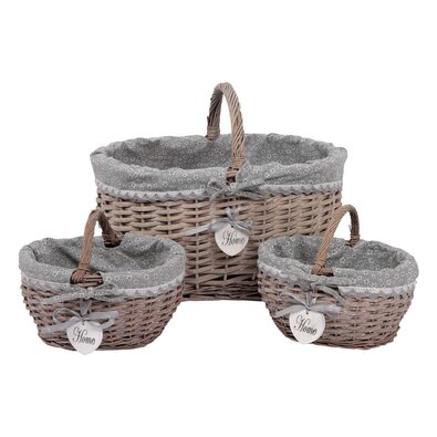 Set coșulețe împletite Terrade, 3 buc.