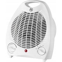 Încălzitor electric cu ventilator și întrerupătorde siguranță, alb