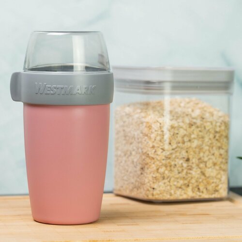 Westmark Zweiteilige Snackdose, 700 ml, rosa