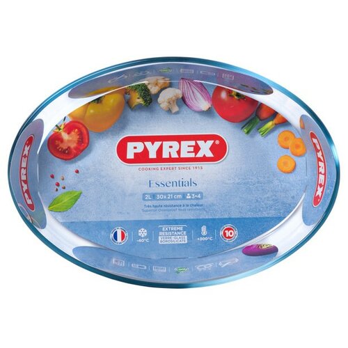 Pyrex Sklenená zapekacia misa oválna 2,2 l, 30 x 21 x 6 cm