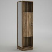 Wieszak obrotowy z lustrem Roll Walnut