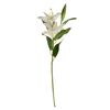 Művirág Gyöngyvirág, fehér, két virág és bimbó, h.84 cm