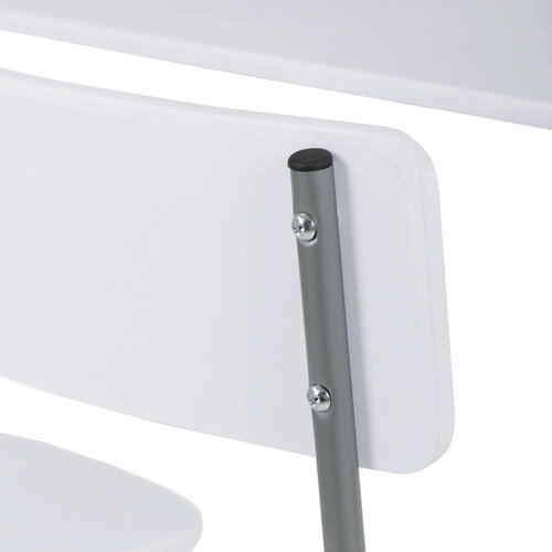 Jídelní set pro 4 osoby CORE White, šedá konstrukce