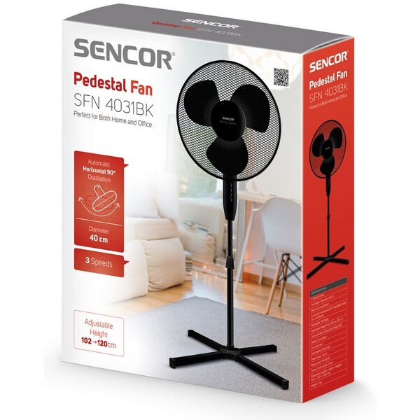 Sencor SFN 4031BK állványos ventilátor, fekete termék 2. képe
