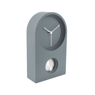 Karlsson KA5801GY Designové kyvadlové stolní hodiny, 25 cm