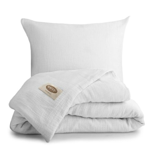 MATEX Muslin posteljnina bela, 140 x 200 cm, 70 x90 cm