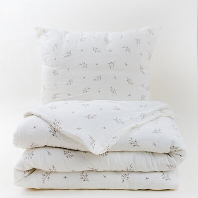 Matex Muslin posteľná bielizeň Větvička, 140 x 200cm, 70 x 90 cm
