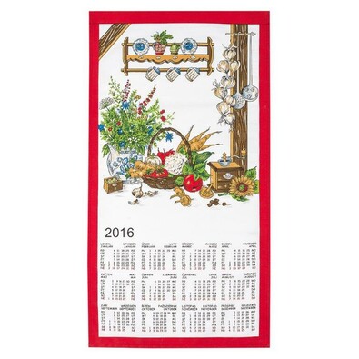 Textilný kalendár 2016 Česká kuchyňa, 35 x 65 cm