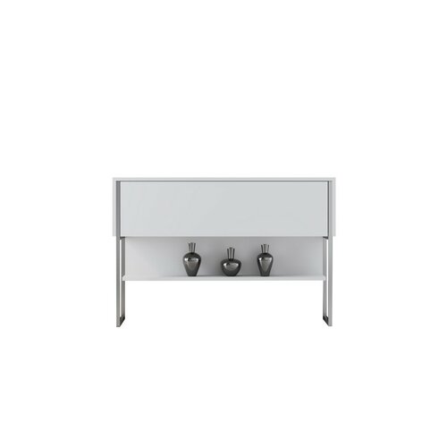 Komoda Luxe White and Silver