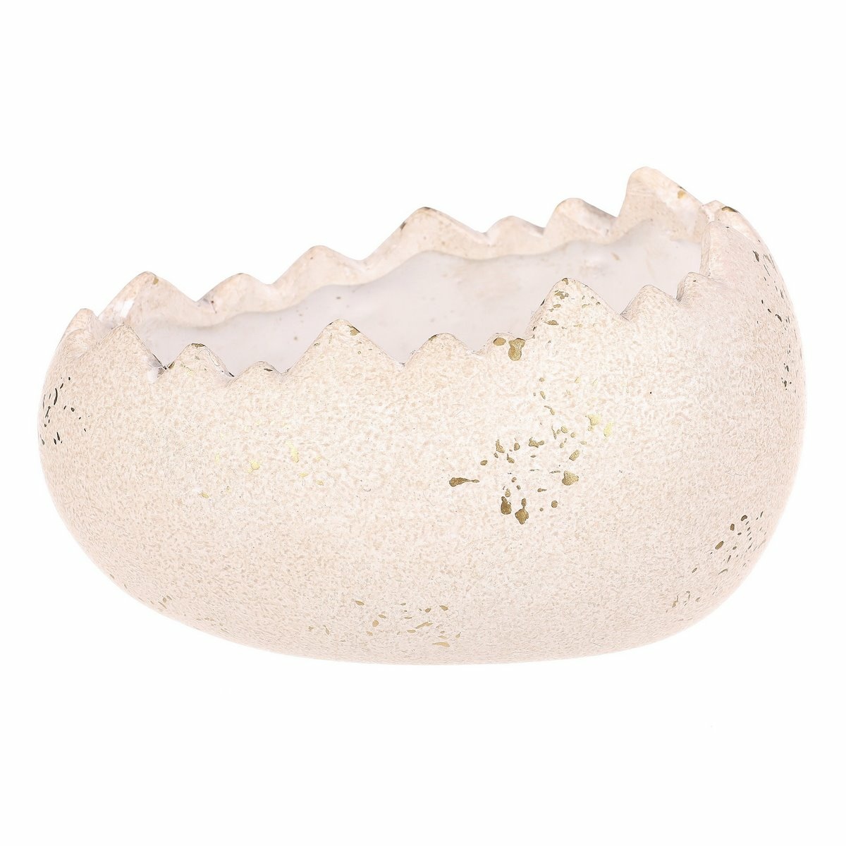 Keramický obal na květiny Skořápka na ležato, 17 x 13 x 9 cm - thumb (1)