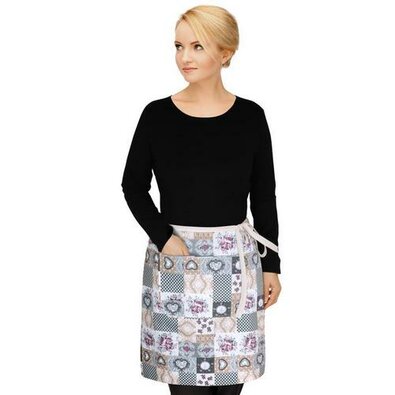 Bellatex Taillenschürze DITA Patchwork Love, 68 x 50 cm