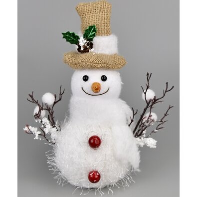 Decorațiune de Crăciun Bonhomme de neige, 22 cm