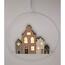 Závěsná vánoční dekorace Winter Houses II, 30 cm, svítící, na baterie