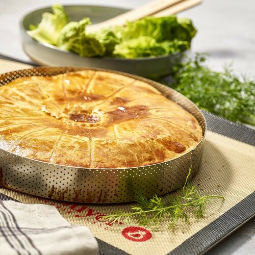 De Buyer 3098.09 perforált torta körkeret 24,5 cm,rozsdamentes acél