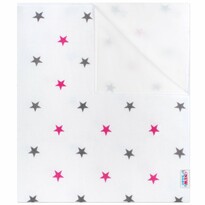New Baby Wasserdichtes Flanellkissen Sterne  Rosa, 57 x 47 cm