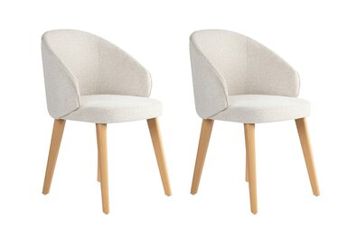 Bentley White and Light Oak étkezőszék szett, 2 db