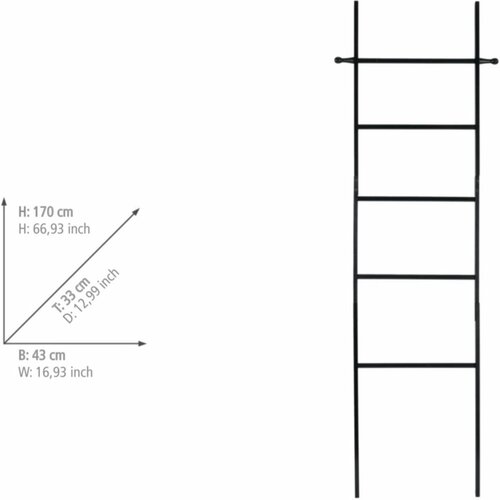 Wenko  LOFT bambusova lestev za obešanje oblačil