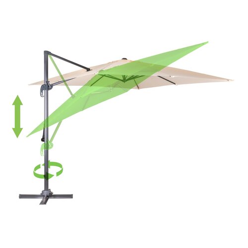 Umbrelă de soare suspendată Happy Green Tucson,bej