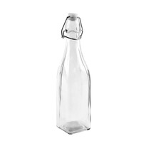 Orion Glasflasche mit Clipverschluss 1 l, quadratisch