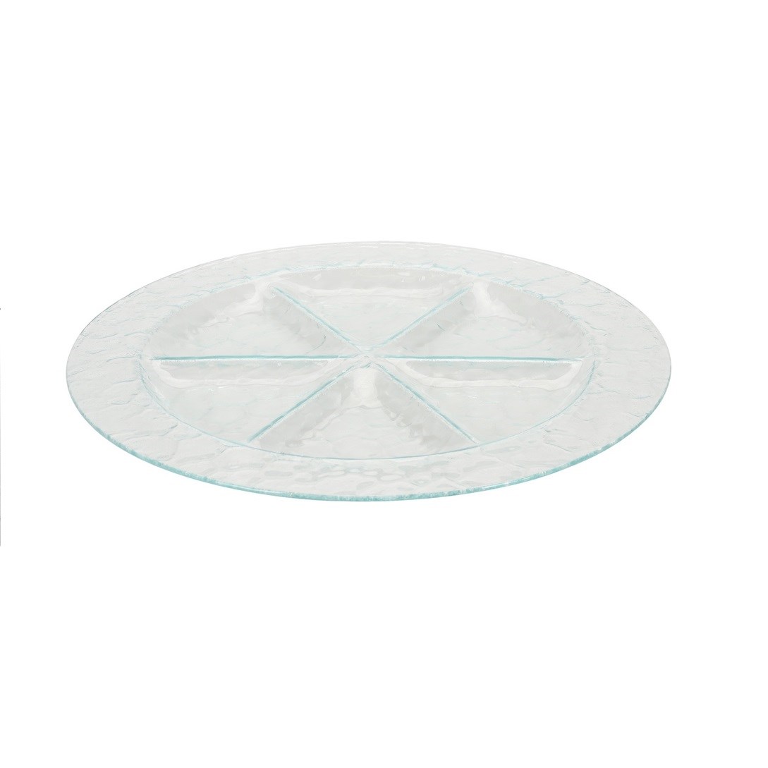 Servírovací sklenený tác 6 sekcií Excellent pr. 35 cm