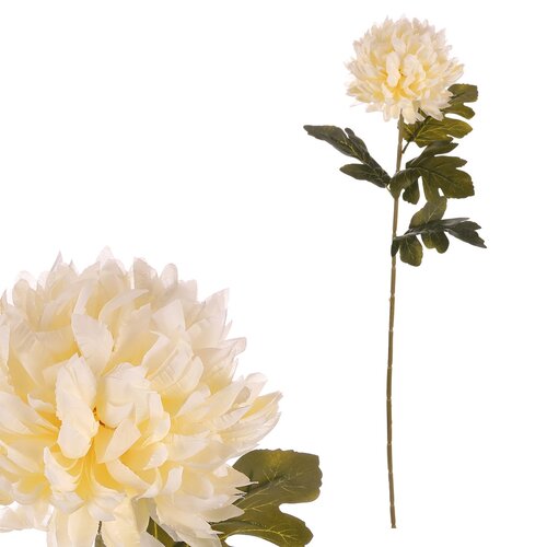 Chryzantema kremowa - sztuczny kwiat cięty, 73 cm