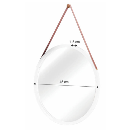 Wandspiegel Lemi mit Bambusrahmen, Durchmesser 45 cm