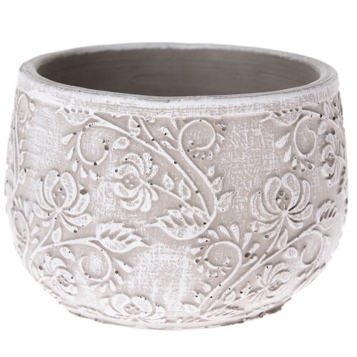 Betonski obal za cvetlični lonec Floral, 16,5 x13,5 cm