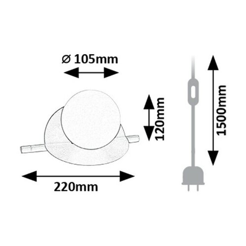 Rabalux 74222 designerska lampa stołowa Jules, G9, 1x maks. 5 W, IP20