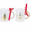 Набір з 2 скляних різдвяних чашок Golden Xmas 300 мл