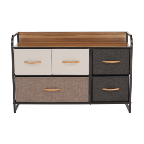 Comoda cu sertare din material textil HAZEL TIP 4,maro