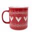 Різдвяна керамічна чашка Christmas heart I червона, 710 мл
