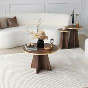 Konferenčný stolík Mushroom Gold and Walnut