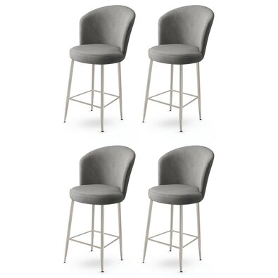Zestaw krzeseł barowych Alte Grey and Chrome, 4 szt.