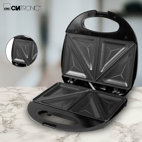 Clatronic ST 3477 opiekacz do kanapek, czarny
