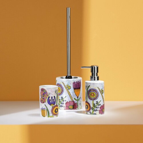 Wenko Keramični lonček za zobne ščetke Flowers