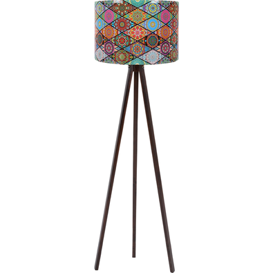 Stojacia lampa Mandala 133, hnedá