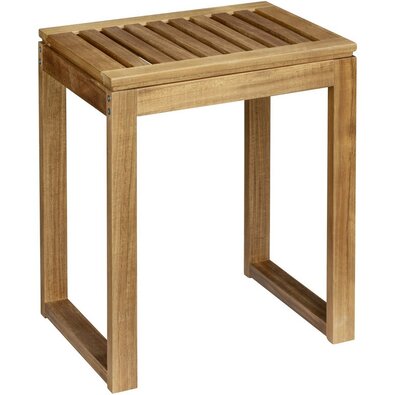 Wenko Fondi Acacia kúpeľňová stolička, 46 x 30 x40 cm