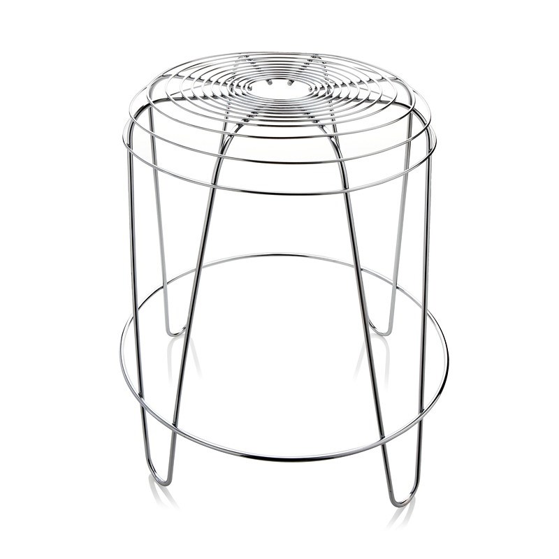 Stolička A Tempo 45 cm, strieborná,