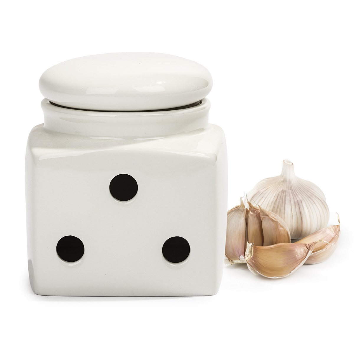 Maxwell & Williams White Basics dóza na cesnak,