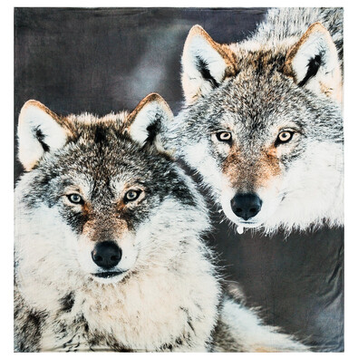 Home & styling Wolves pléd, 140 x 160 cm