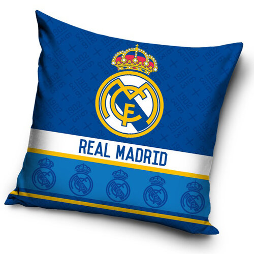 Carbotex Povlak na polštářek Real Madrid Blue Shields, 40 x 40 cm