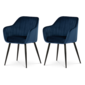 Set de scaune de sufragerie PIKA BLUE4, 2 buc