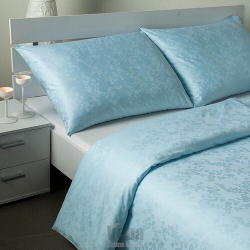 Veba Pościel z adamaszku Bohema Powój niebieski, 140 x 200 cm, 70 x 90 cm