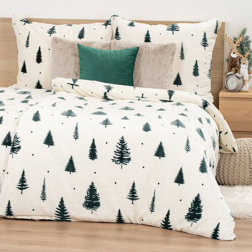 Lenjerie de pat din microflanel 4Home Serene Forest, 140 x 200 cm, 70 x 90 cm