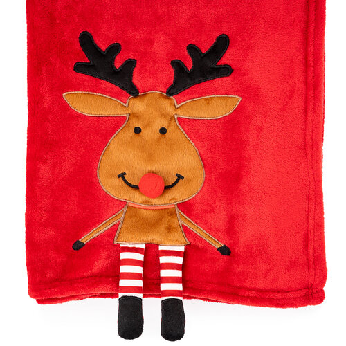 4Home Božična odeja Happy Reindeer, 150 x 200 cm