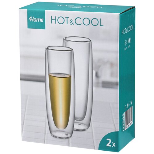 4Home termo kozarci za šampanjec Hot&Cool150 ml, 2 kos